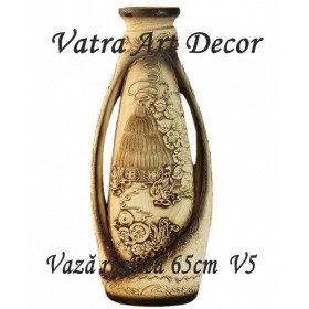 Vaza rustica cu aplicatii 65cm - cod V5